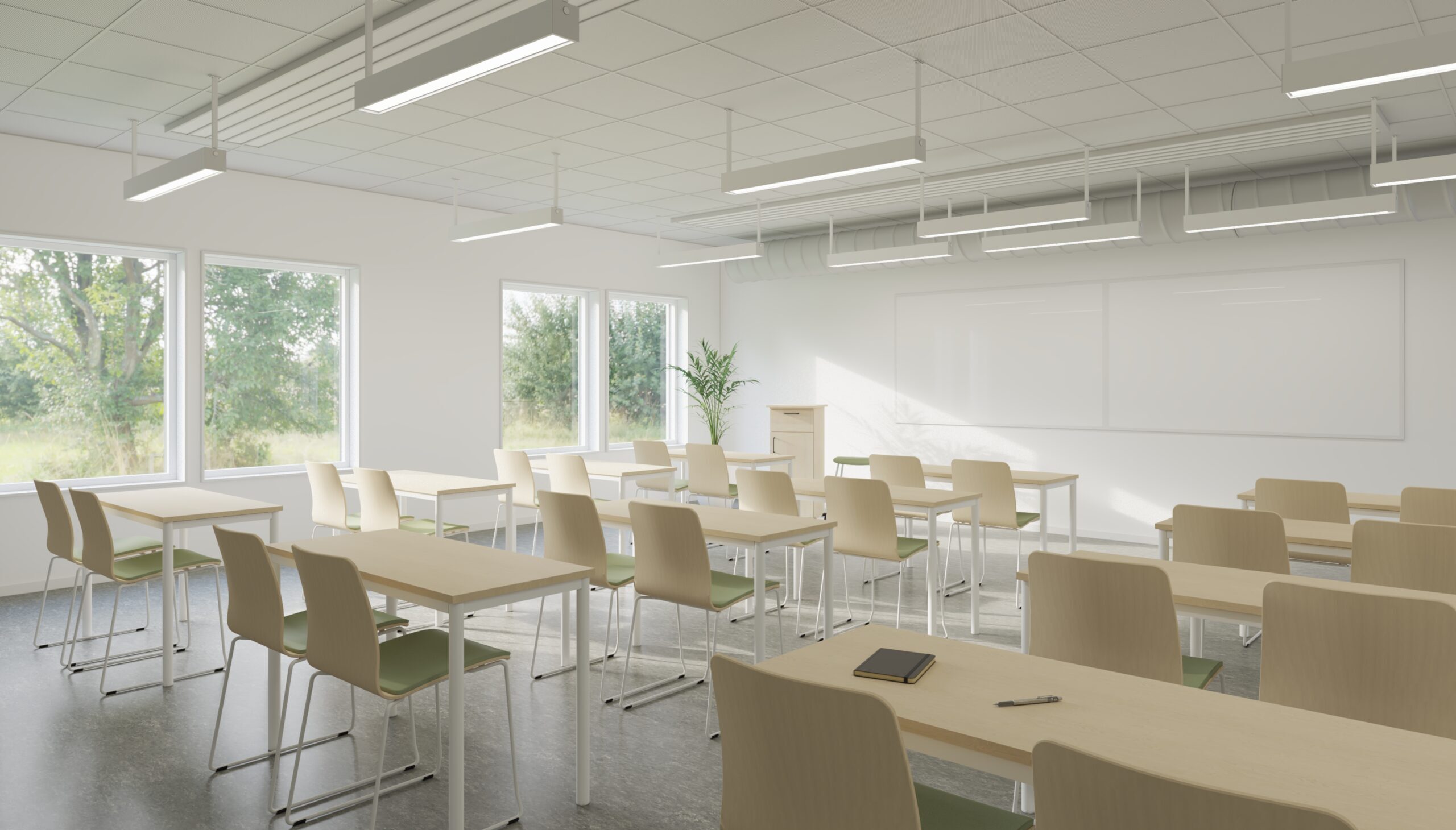 Novum skola i 2 plan utvändig bild